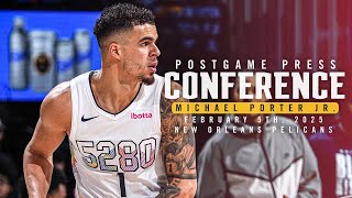 Michael Porter Jr. Full Postgame Press Conference vs. Pelicans 🎙 | 2/5/25