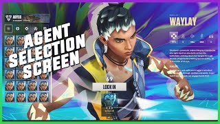 VALORANT : ALL AGENT SELECTION ANIMATIONS SHOWCASE | SEASON 2025