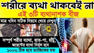 শরীরের যেকোন ব্যথা 100% কমবে ম্যাজিকের মতো || এই ৩টি ব্যাথানাশক বীজ খেলে || Foods For Pain Relief.