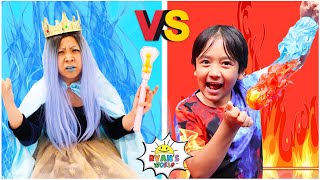 Hot Vs Cold Ryan and the Ice Queen The Movie 1 hr kids video!!