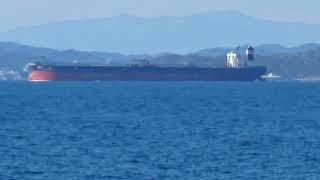 日本郵船原油タンカー、高松丸　浦賀水道を出る🌊🌊✨