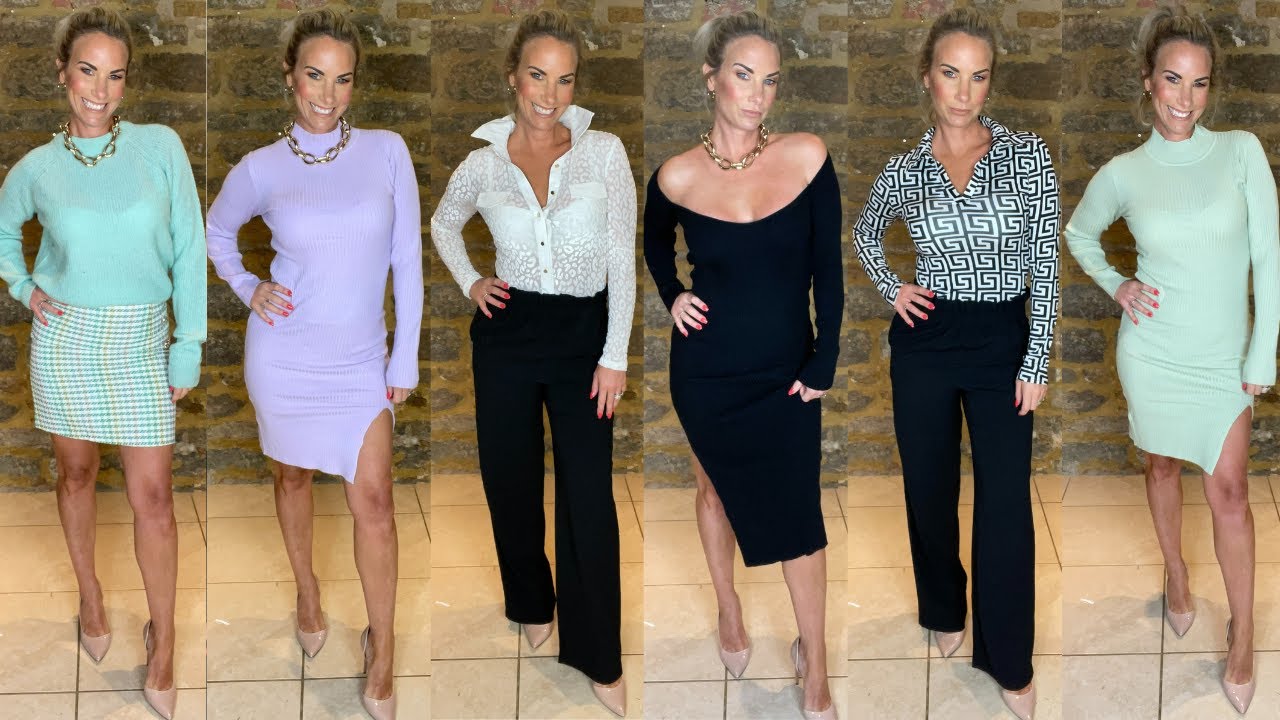 FIRST E5P HAUL AND TRY-ON 2022 BARGAIN CHEAP FASHION CLOTHES KNIT DRESSES BOOTS EVERYTHING5POUNDS