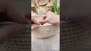 Craft Idea, DIY Basket with Rafia Grass  #diy #diybasket #handmade