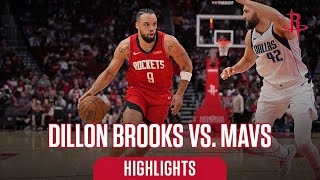 Dillon Brooks (19 points) Highlights vs. Dallas Mavericks l Houston Rockets