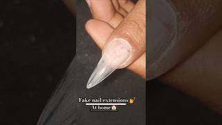 Fake nail extension 💅 #nailart #nails #nailextensionathome #nailtech #youtubeshorts #viralshort #art