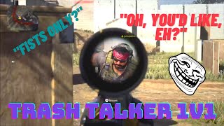 TRASH TALKER LEFT SPEECHLESS AFTER 1V1 SNIPERS (Lowkey felt bad)