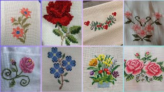 Gorgeous cross stitch patterns /countable embroidery #charsutikarhai/latest dosuti design ideas2024