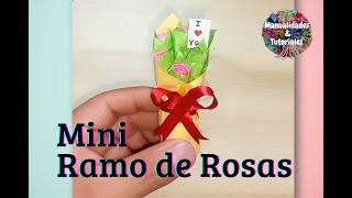 Mini Ramo de Rosas de papel - #manualidades #diy #rose #papelcrafts