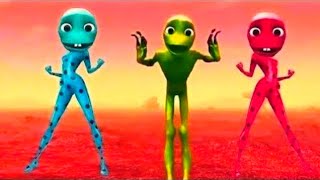 Alien dance with funny alien Green alien dance with funny El chombo Dame tu cosita alien