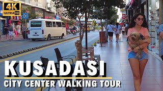 Kuşadası City Center Walking Tour l October 2021 Turkey [4K UHD]