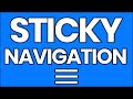 Sticky Navigation Menu with HTML, CSS & Bootstrap - Drop Down Menu