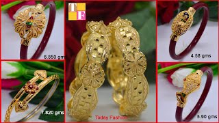 Latest Gold Bangles designs with weight | bengali pola bangles | gold bracelets | kada designs