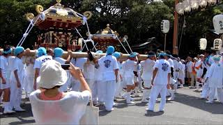 2018年/平成30年8月11日館山市 安房神社当地鎮座1300年祭 布良崎神社・布良　八坂神社・中里　犬石神社・犬石の神輿　安房神社へ