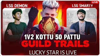 1v2  Kottu 50 Pattu Free Fire  Live  - Telugu Live Lucky Star  #ff #facecam  #fflivetelugu #LSG