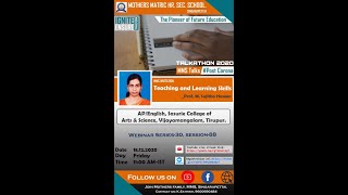 🔴கற்பித்தல் மற்றும் கற்றல் திறன்கள் | Teaching and Learning Skills | Webinar 88 #talkathon