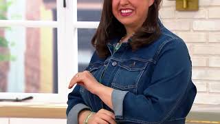 Susan Graver High Stretch Denim Long Jean Jacket on QVC