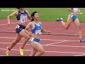 陸上関西大会　女子100m決勝　笑顔が素敵です