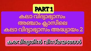 അഞ്ചാം ക്ലാസിലെ കലാ വിദ്യാഭ്യാസം അദ്ധ്യായം 2. കര വിരുതിൻവിസ്മയങ്ങൾ. പാർട്ട് : 1.