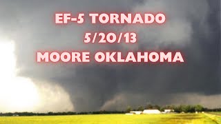 Violent EF5 Moore Oklahoma Wedge Tornado Birth to Finish May 20, 2013