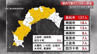 【詳報】新型コロナ　高知県で新たに206人の感染確認　1人死亡　5件のクラスター【高知】 (22/03/10 17:00)