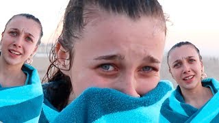 SWIMMING IN THE FREEZING COLD OCEAN *CHALLENGE*