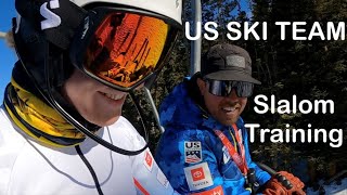 Slalom Training with US Men's Team, combinations, clearing