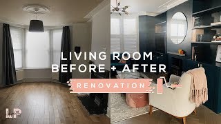 LIVING ROOM TOUR // BEFORE + AFTER | Lily Pebbles