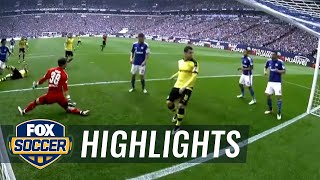 Sane equalizes 1-1 for Schalke against Borussia Dortmund | 2015–16 Bundesliga Highlights
