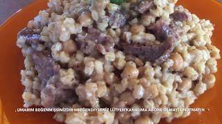 ATEŞTE ETLİ DÖVME PİLAVI,WHEAT RICE WİTH MEAT