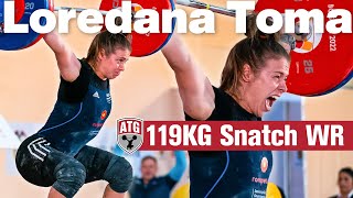 Loredana Toma 119kg Snatch World Record Slow Motion 2022 World Weightlifting Championships [4k]