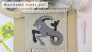 DIY Macrame Pixel Art | Capricorn Wall Hanging Tutorial