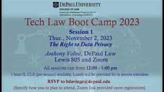 Tech Law Boot Camp 2023: Session 1 - \