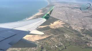 See the View from the Window of a FlySafAir B738 in Cape Town