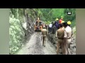 caught on camera landslide blocks gangotri highway