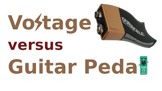 Guitar Pedal vs Voltage - Drained Battery Effect with Frusciante's MXR Fuzz Variac