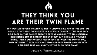 THEY THINK YOU ARE THEIR TWIN FLAME🔥❤️‍🔥[Love Tarot]