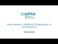 Industry Webinar On SAHPRA’s ECTD Specification 3.0