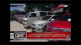 QRT: 11 sasakyang tinangay gamit ang loan-tangay modus, narekober na