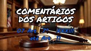 Constituição Comentada 07 Art  7º   XXXIII até Art  11