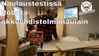 Jaksaako Robota akkunaulain naulata vaneria? Testataan!