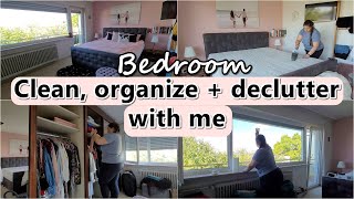 BEDROOM DEEP CLEAN, ORGANIZE + DECLUTTER WITH ME | EXTREME CLEANING MOTIVATION