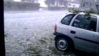 Sehnde Waldbad Extremes Unwetter (Hagel) am 27.07.13