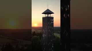 📍#Lithuania 🇱🇹 Birštonas tower 2023 - #Sunset #tower #country #romantic #beautiful