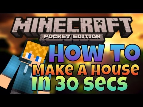 Minecraft PE 1.1 How To Make A House In 30 Seconds (Trick) Minecraft PE 1.1 How To Make A House In 30 Seconds (Trick)