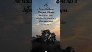 Life, the most difficult exam, quote by Dr. APJ, Photo - Dr.Suni Abraham #shortsvideo #motivation