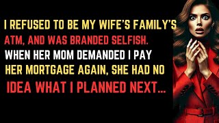 I REFUSED TO BE MY WIFE’S FAMILY'S ATM, AND WAS BRANDED SELFISH  WHEN HER MOM DEMANDED I PAY HER MOR