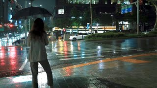 [Rain Walk] 강남역 늦은밤, 퇴근길에 빗속을 거닐며...