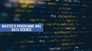 Master's Programme MSc Data Science
