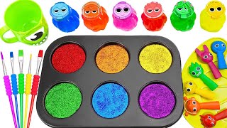 Satisfying Video l DIY How To Make Rainbow Slime EGGS & Crunchy Magic Sprunki Lollipops ASMR