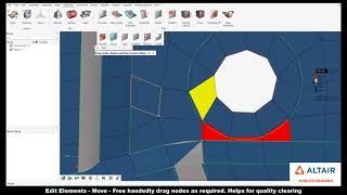 Learn HyperWorks Interface - Element Edit Move